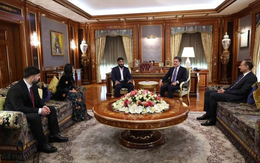 Başkan Neçirvan Barzani, MMA şampiyonu Kürt sporcu Namo Fazıl’ı kabul etti