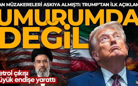 İran, müzakereleri durdurduğunu açıklamıştı! Trump'tan ilk açıklama: Umurumda değil