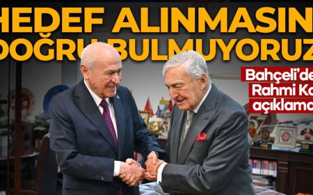 Devlet Bahçeli'den Rahmi Koç açıklaması: Hedef alınmasını doğru bulmuyoruz
