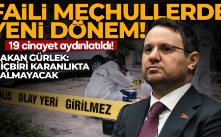 Faili meçhul dosyalarda yeni dönem: 19 cinayet aydınlatıldı! Bakan Gürlek: Hiçbir faili meçhul karanlıkta kalmayacak