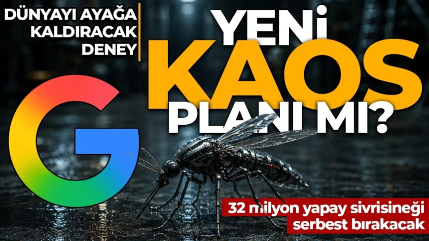 Google'dan yeni kaos planı mı? Dünyayı ayağa kaldıracak deney: 32 milyon yapay sivrisineği serbest bırakacak