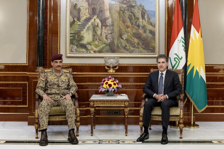 الرئيس نيجيرفان بارزاني يجتمع مع وفد عسكري عراقي رفيع المستوى
