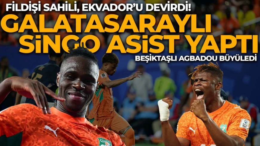 Galatasaraylı Singo asisti yaptı! Fildişi Sahili, Ekvador’u devirdi