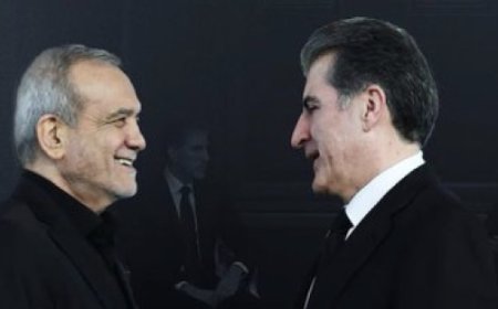 وكالات:‏نيجيرفان بارزاني ومسعود بزشكيان: نأمل بدء مرحلة جديدة من العلاقات الطيبة بين دول المنطقة
