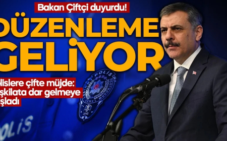 Polislere çifte müjde! Bakan Çiftçi duyurdu: Düzenleme gelecek