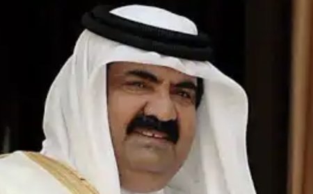 نيجيرفان بارزاني يعزي  الشيخ تميم امير قطر ،في وفاة والده ، الشيخ حمد .