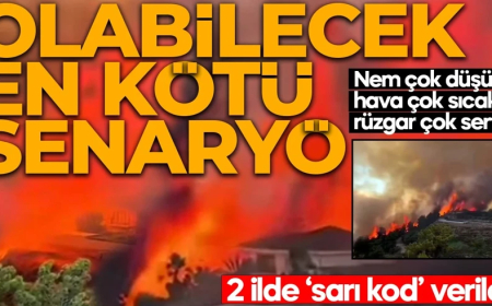 Yangın bölgesinden kötü haber! Sıcaklık 37 dereceyi aştı! Rüzgar alevleri büyüttü: 2 il için sarı kod alarmı