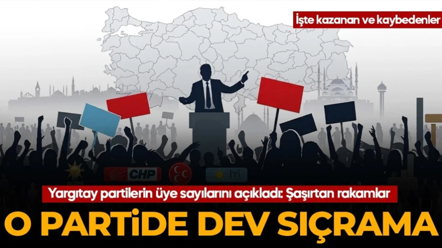 Şaşırtan rakamlar... Yargıtay partilerin üye sayılarını açıkladı: O partide dev sıçrama! İşte kazanan ve kaybedenler
