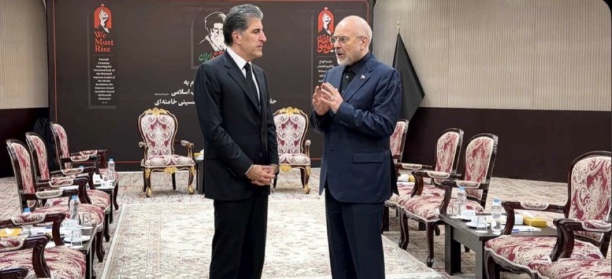 وكالات:‏وزير الخارجية الإيراني عباس عراقجي يستقبل رئيس إقليم كوردستان نيجيرفان بارزاني الذي وصل إلى طهران اليوم للمشاركة في مراسم تشييع المرشد الراحل علي خامنئي.