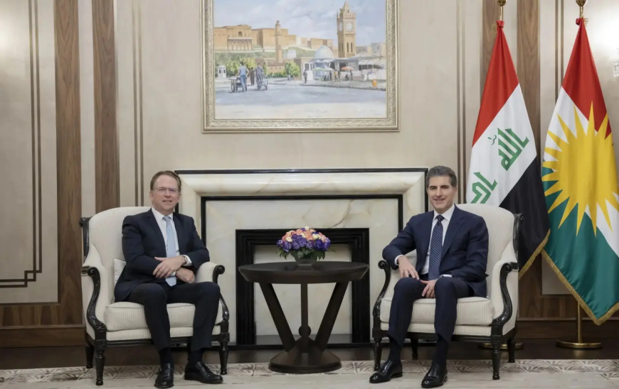 Başkan Neçirvan Barzani, görev süresi dolan Fransa Büyükelçisi'ni kabul etti
