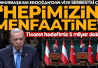 Cumhurbaşkanı Erdoğan'da vize serbestisi çıkışı: Hepimizin menfaatine