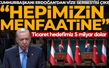 Cumhurbaşkanı Erdoğan'da vize serbestisi çıkışı: Hepimizin menfaatine