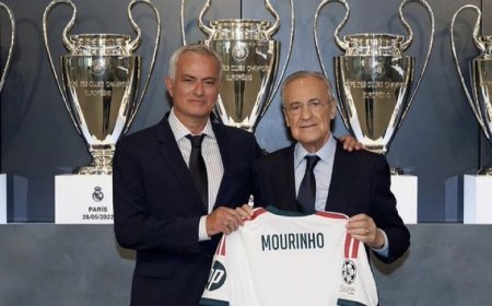 رويترز:‏قدّم ريال مدريد مدربه البرتغالي جوزيه مورينيو، في حفل من دون جمهور وفي غياب وسائل الإعلام.