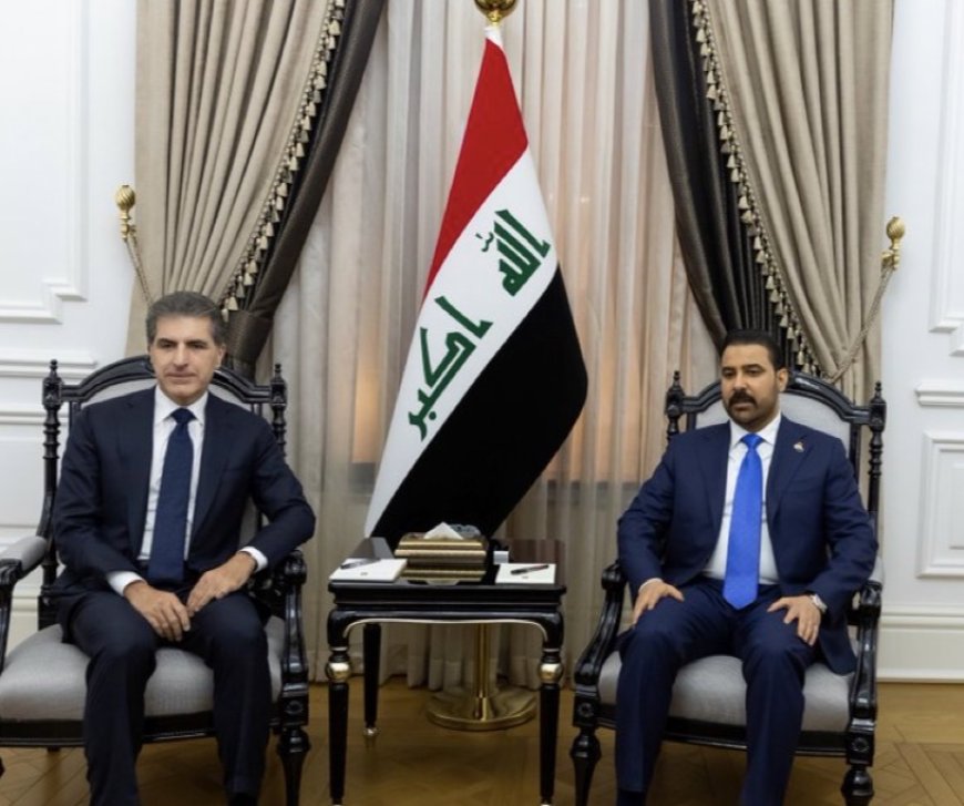نيجيرفان بارزاني مغردا:عقدتُ اجتماعًا مثمرًا مع دولة رئيس مجلس الوزراء الأخ العزيز علي الزيدي، في بغداد، تناولنا خلاله مجمل الأوضاع في البلاد والتحديات التي تواجهنا، إلى جانب استعراض آخر التطورات والمستجدات على المستويين الإقليمي والدولي وانعكاساتها على العراق.