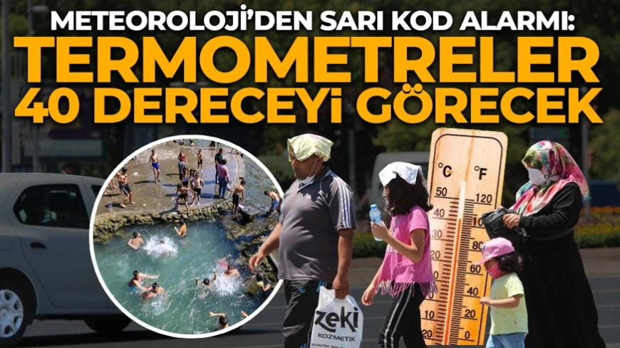 Meteoroloji'den o illere hafta sonu uyarısı! Termometreler 40 dereceyi gösterecek