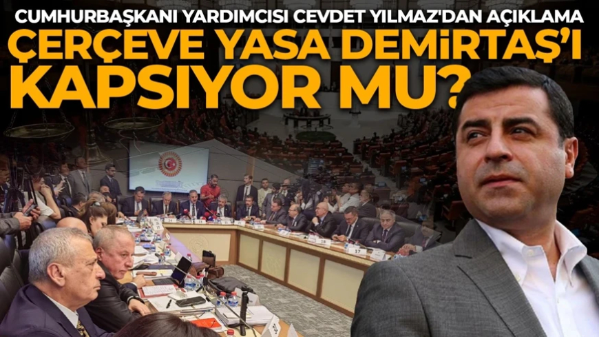 Çerçeve yasa Demirtaş’ı kapsıyor mu? Cumhurbaşkanı Yardımcısı Cevdet Yılmaz'dan açıklama